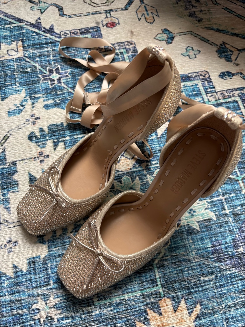 Steve Madden Larina Champagne Ballet Heels